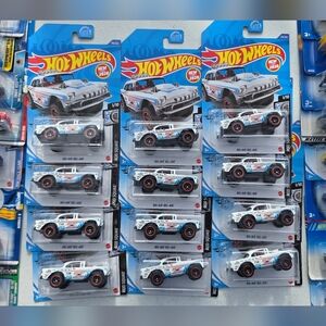 Hot Wheels Blue and White Racing Car Set Big Bel Air Rod Squad Lot Of 12 Cars